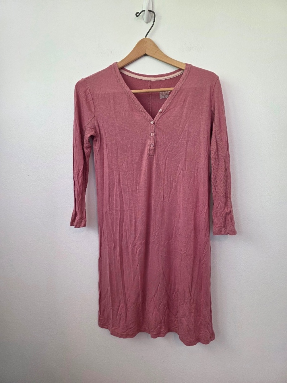 Gilligan & O'Malley Modal Henley Sleep Shirt - XS